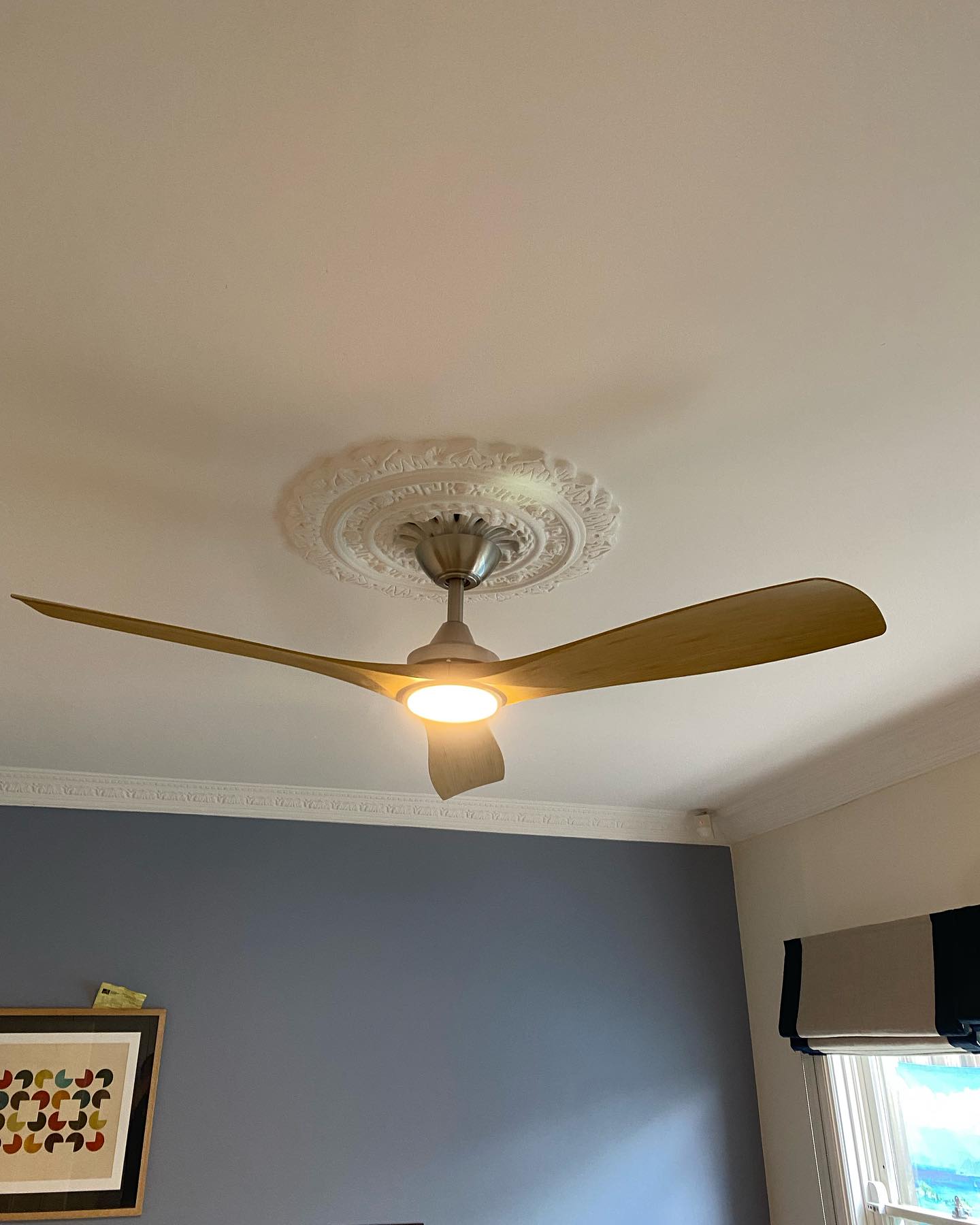 Ceiling fan installation by licensed Inner West electrician with balanced, safe wiring
