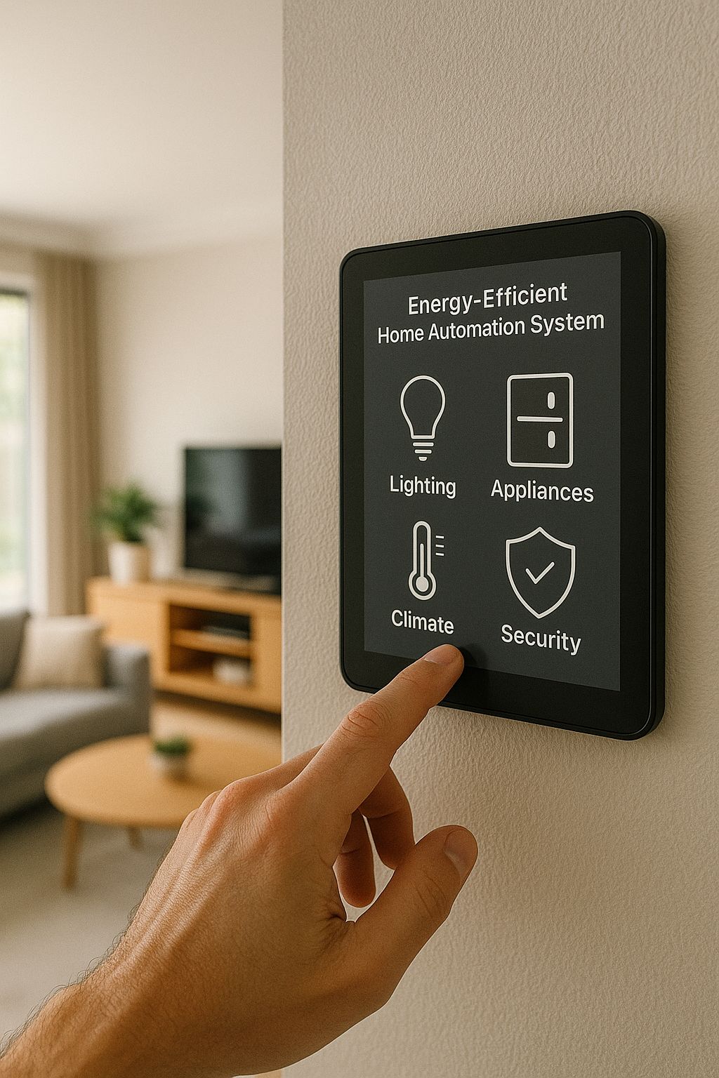 Energy-efficient home automation system controlling lighting and appliances