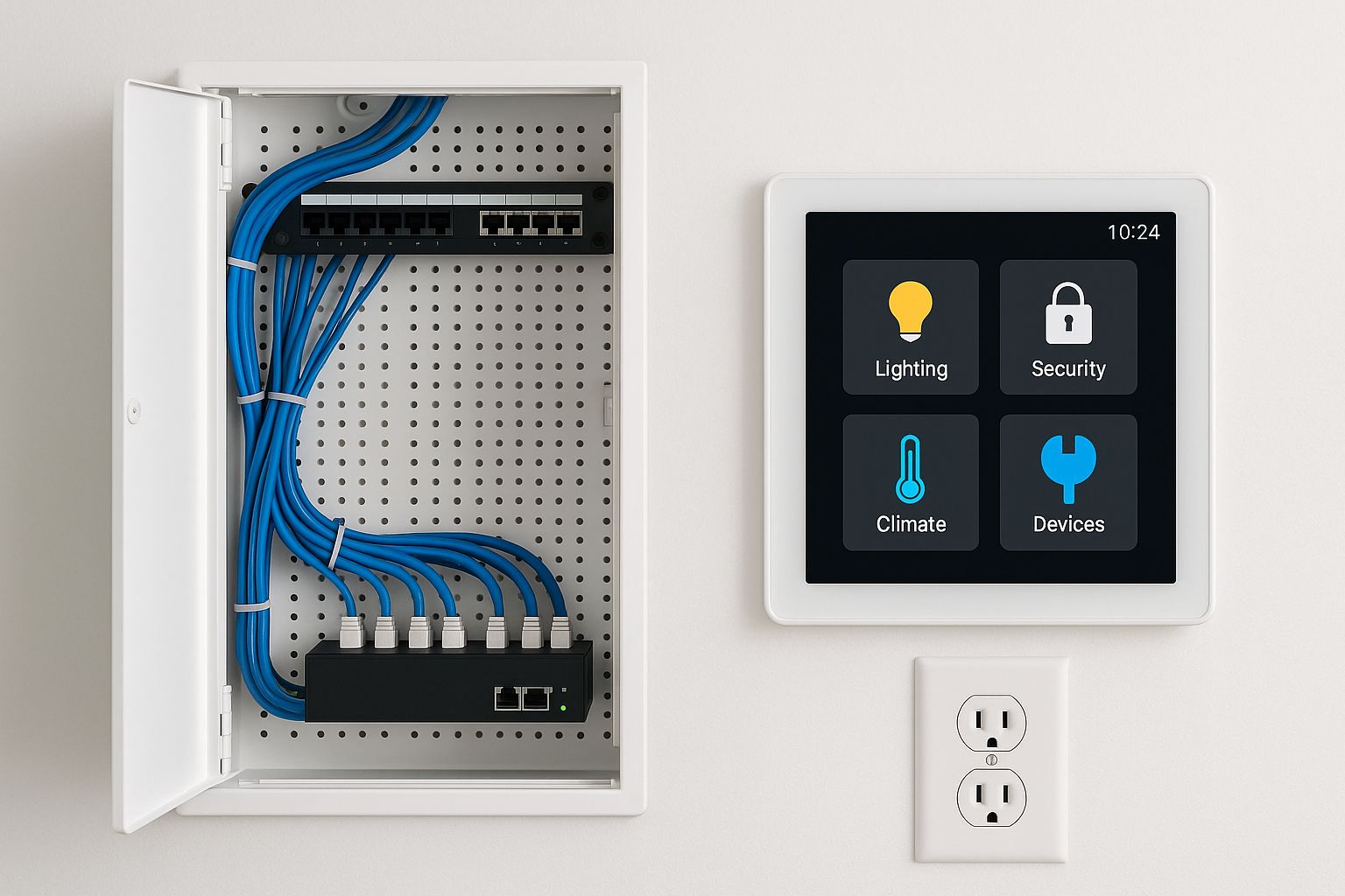 Smart wiring integrated with a modern home automation setup