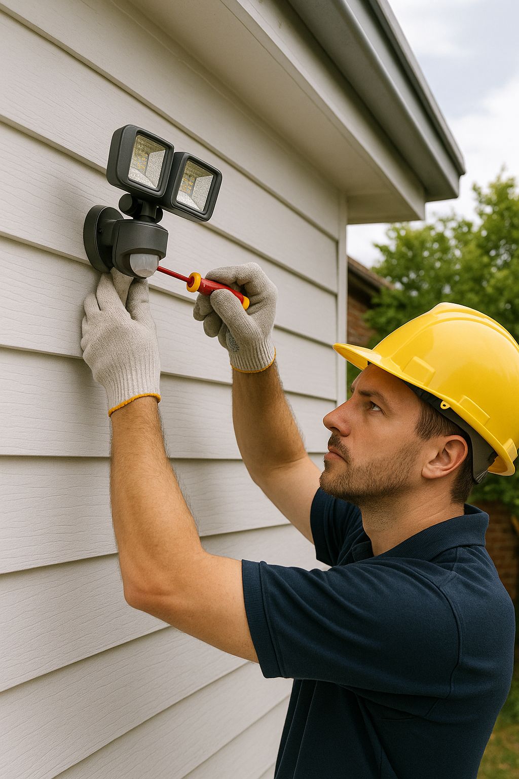 Installation of motion-sensor and security lighting by Inner West electricians